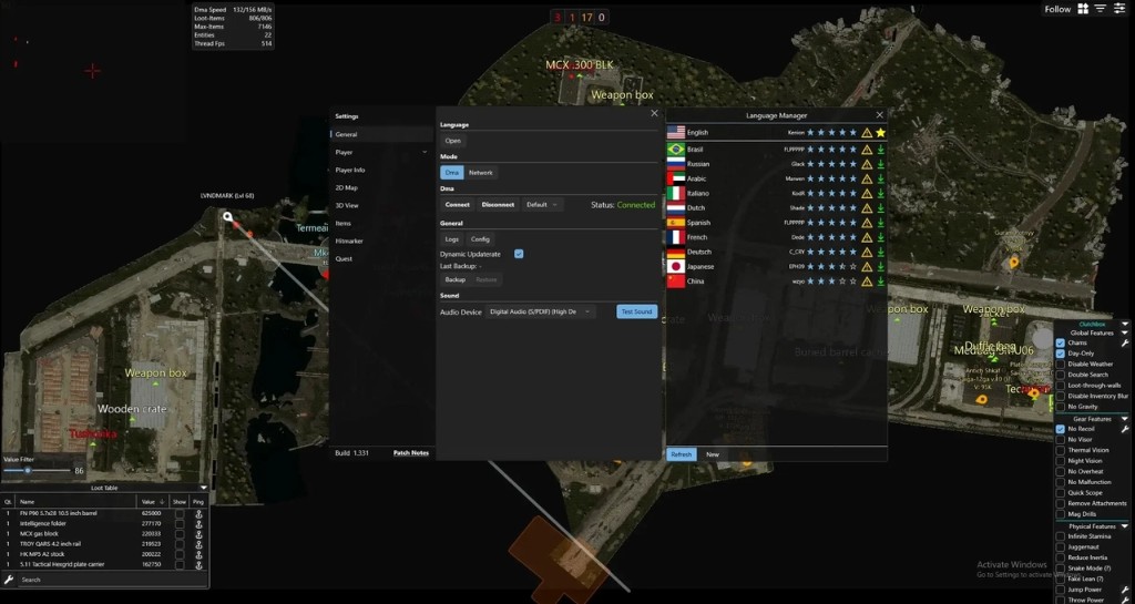 Clutch EFT Radar DMA: radar DMA privato per Escape From Tarkov