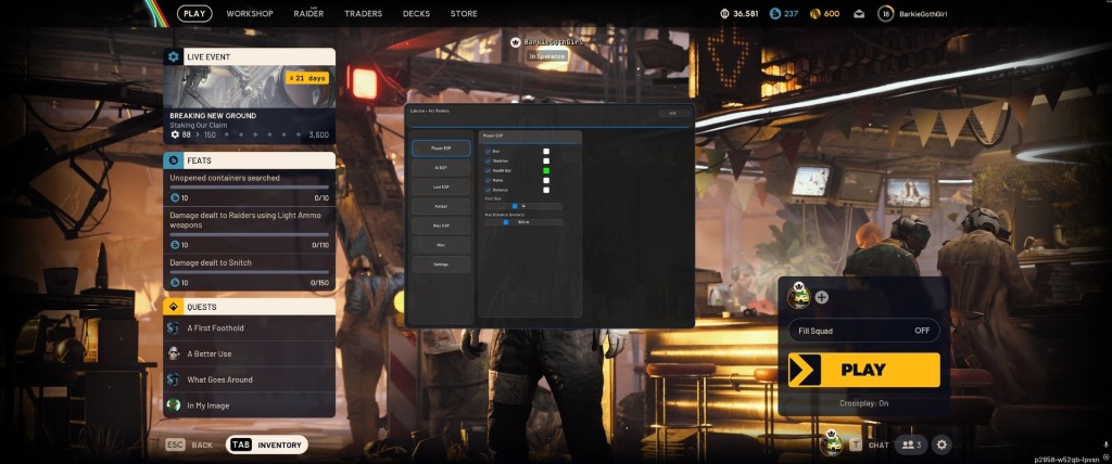 ซื้อ Labcore โกงส่วนตัวสำหรับ ARC Raiders — ESP และ Aimbot