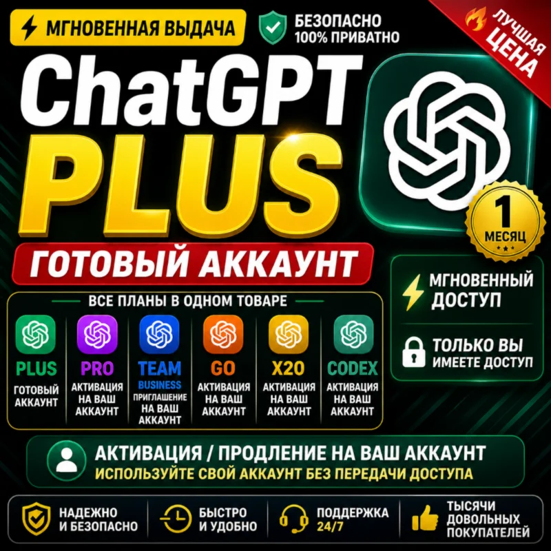 ChatGPT Plus Pro X20 Team Business GO Codex