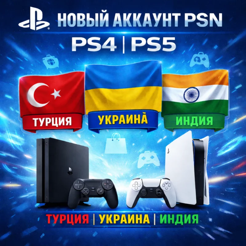 НОВЫЙ АККАУНТ PSN (PS4/PS5) Турция Украина