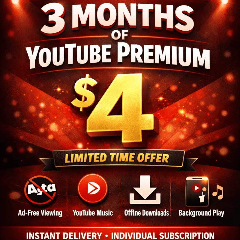 YouTube Premium 3 мес Индивидуальный