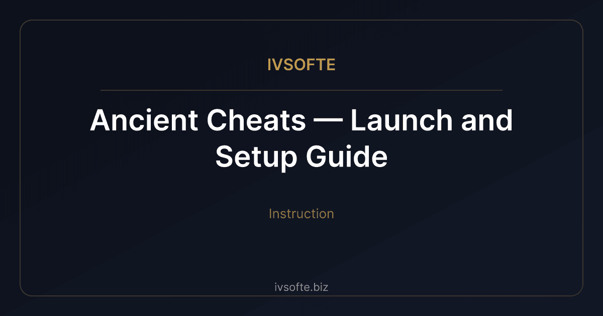 Ancient Rust Cheat Ancient cheat — launch and setup instruction | IVSOFTE