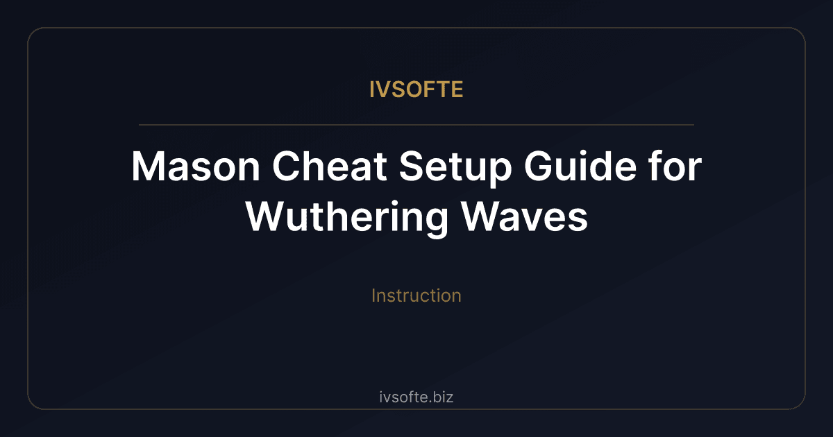 Mason Cheat Setup Guide for Wuthering Waves | IVSOFTE